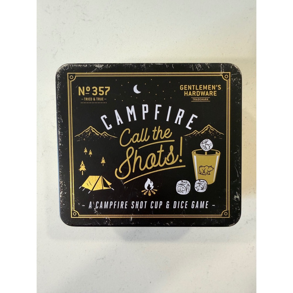 Gentlemen's Hardware Campfire Call the Shots Shot Cup & Dice Game Tin Gift